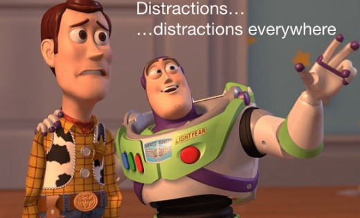 Buzz and Woody about distraction as the featured image of 